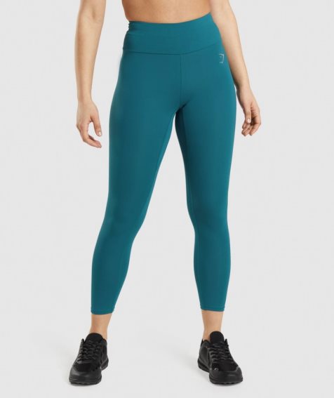 Women's Gymshark Speed Leggings Turquoise | CA 07NA31